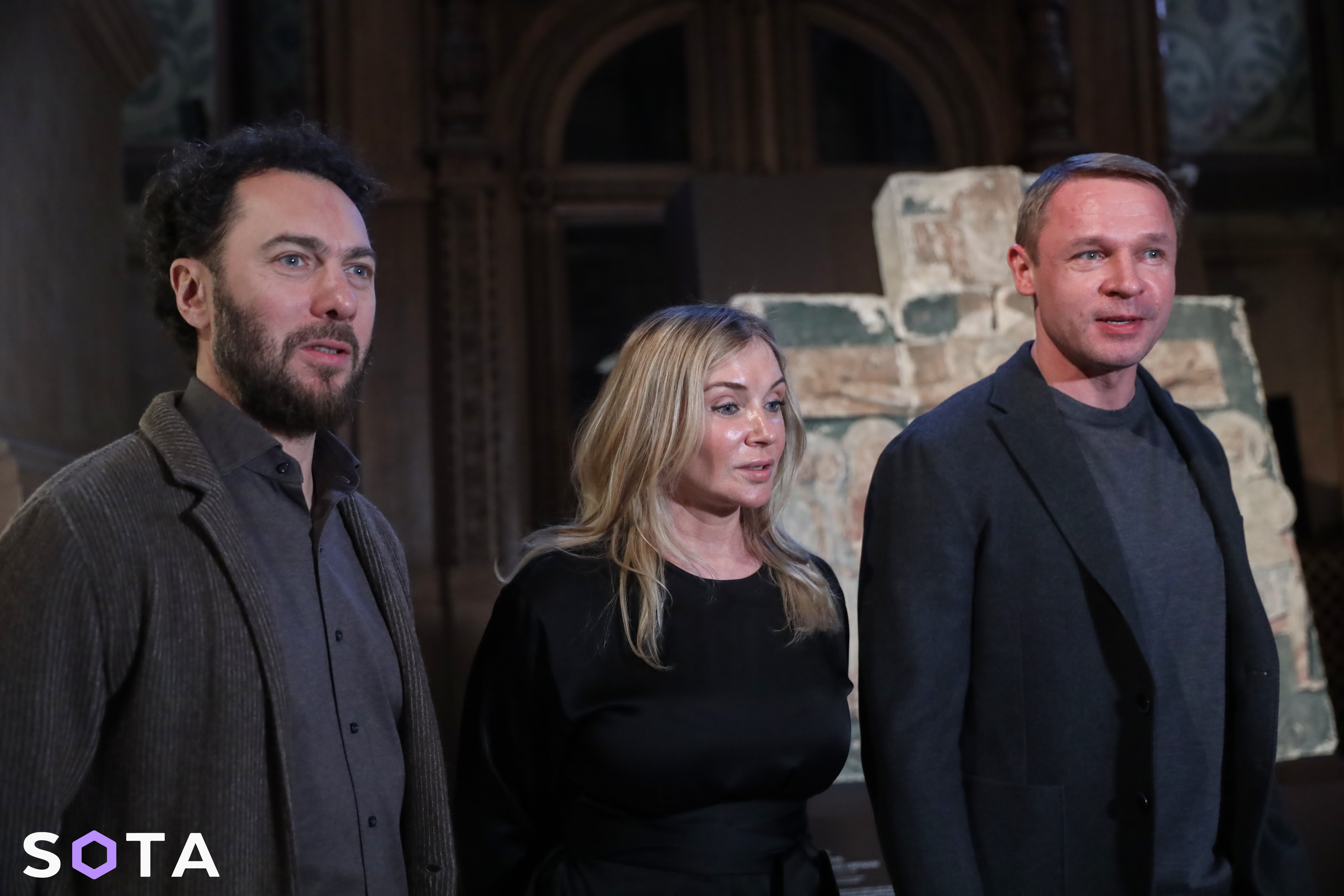 Давид Ткебучава,&nbsp;Мария Ушакова, Евгений Миронов
Фото: SOTA